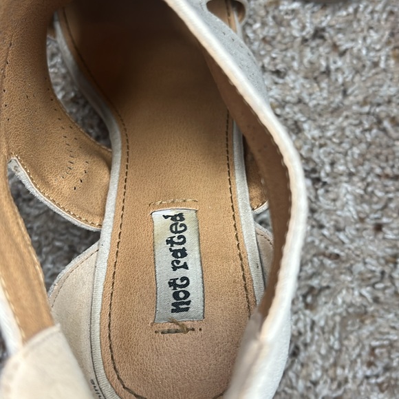 Not Rated Cream Cutout Heels - Picture 3 of 4